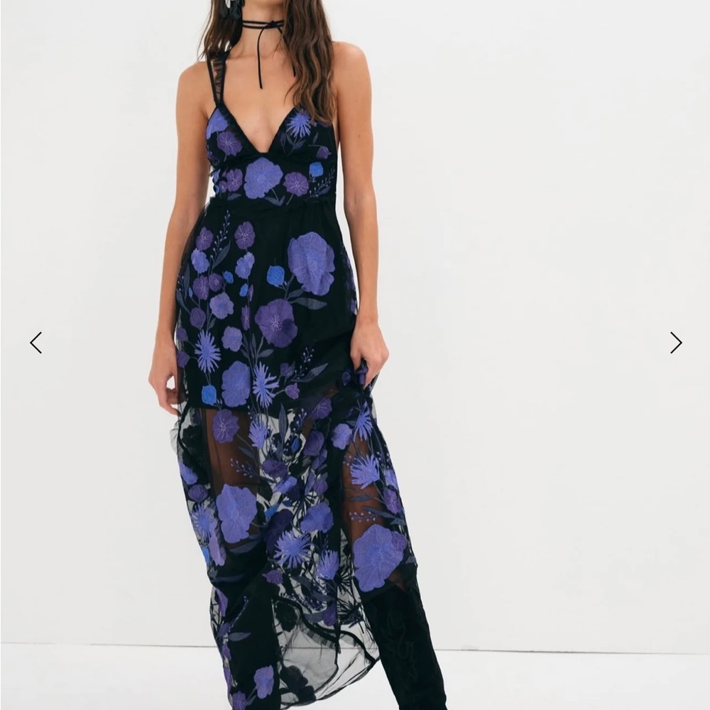 Vibrant eco tulle maxi dress